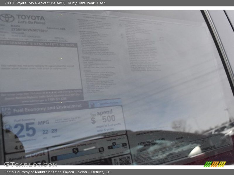 Ruby Flare Pearl / Ash 2018 Toyota RAV4 Adventure AWD