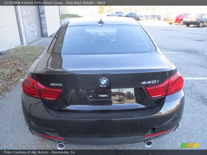 Citrin Black Metallic / Black 2018 BMW 4 Series 440i xDrive Coupe