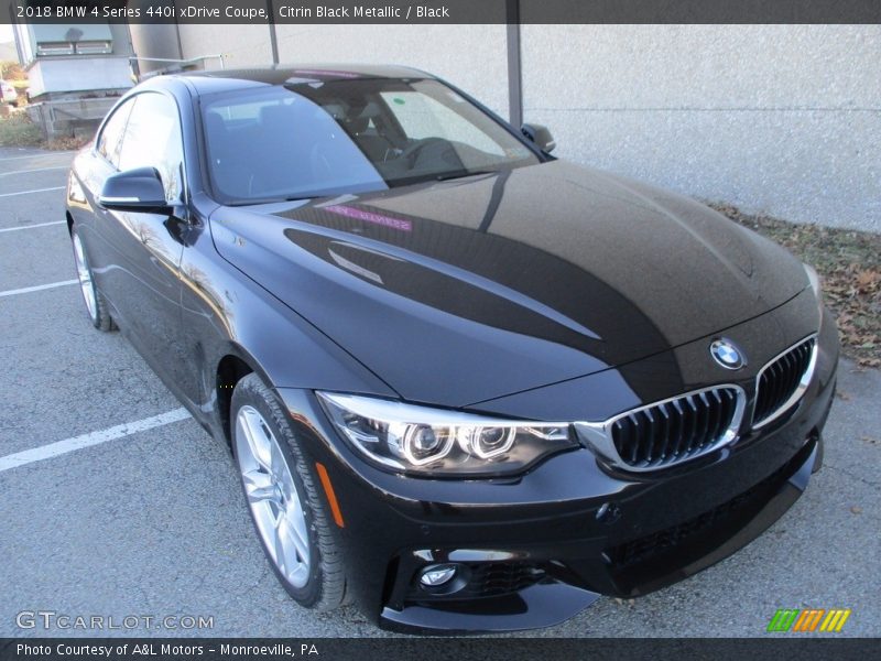 Citrin Black Metallic / Black 2018 BMW 4 Series 440i xDrive Coupe