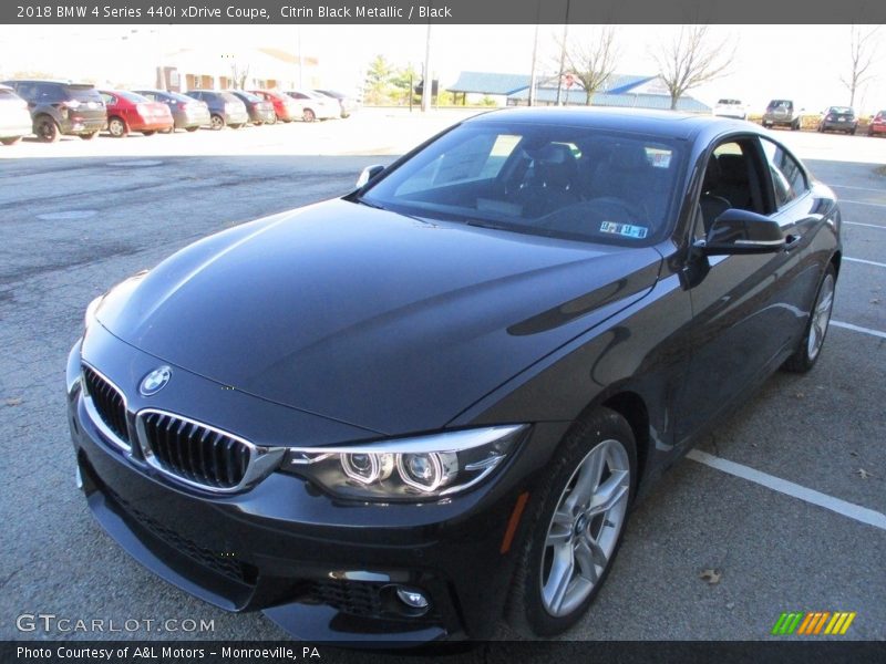 Citrin Black Metallic / Black 2018 BMW 4 Series 440i xDrive Coupe