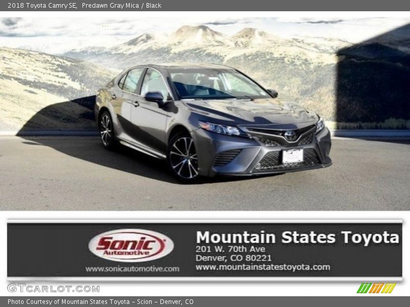 Predawn Gray Mica / Black 2018 Toyota Camry SE