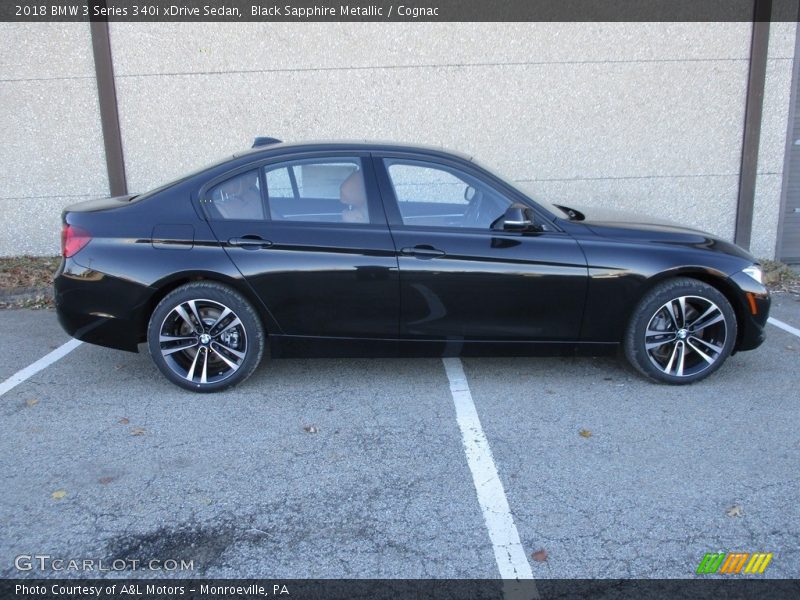 Black Sapphire Metallic / Cognac 2018 BMW 3 Series 340i xDrive Sedan