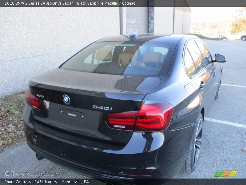 Black Sapphire Metallic / Cognac 2018 BMW 3 Series 340i xDrive Sedan