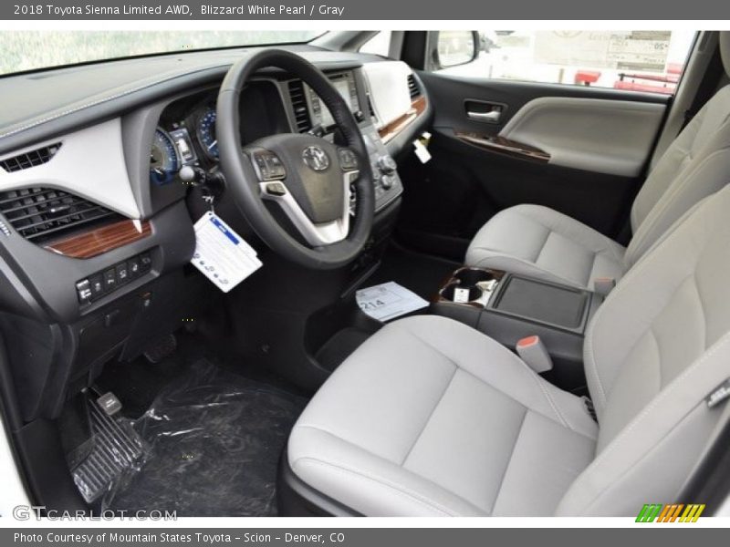  2018 Sienna Limited AWD Gray Interior