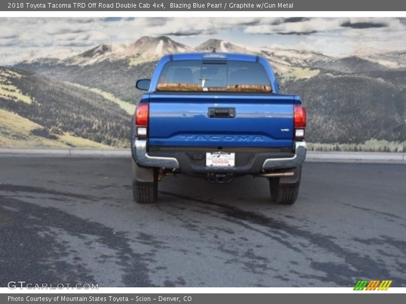 Blazing Blue Pearl / Graphite w/Gun Metal 2018 Toyota Tacoma TRD Off Road Double Cab 4x4