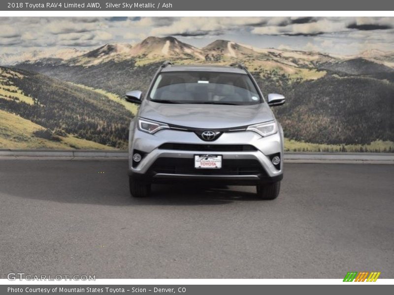 Silver Sky Metallic / Ash 2018 Toyota RAV4 Limited AWD