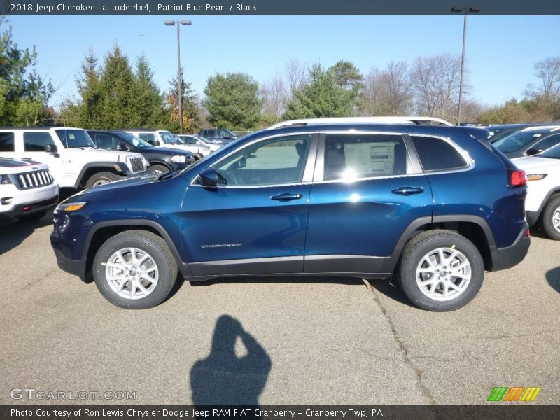 Patriot Blue Pearl / Black 2018 Jeep Cherokee Latitude 4x4