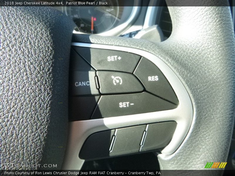 Patriot Blue Pearl / Black 2018 Jeep Cherokee Latitude 4x4