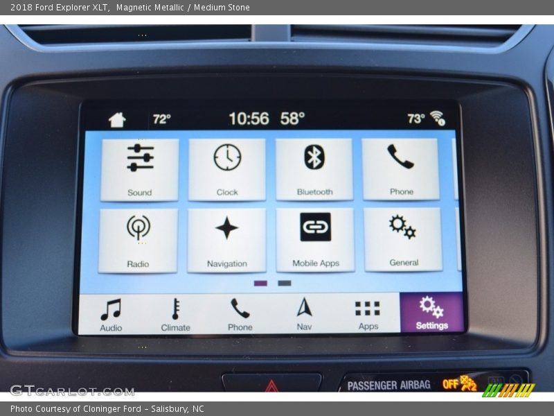Magnetic Metallic / Medium Stone 2018 Ford Explorer XLT
