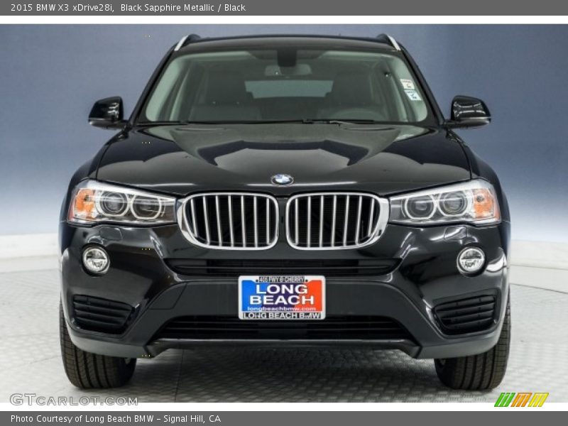 Black Sapphire Metallic / Black 2015 BMW X3 xDrive28i