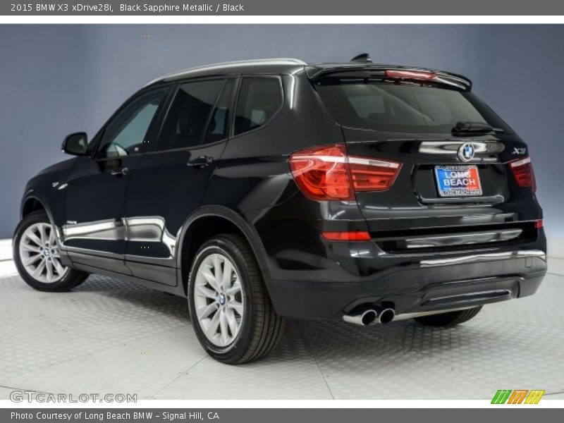 Black Sapphire Metallic / Black 2015 BMW X3 xDrive28i