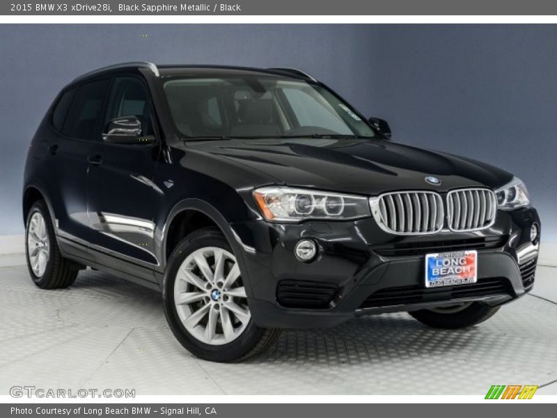 Black Sapphire Metallic / Black 2015 BMW X3 xDrive28i