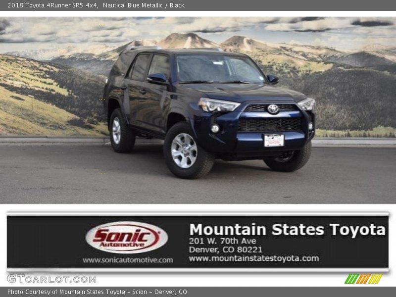 Nautical Blue Metallic / Black 2018 Toyota 4Runner SR5 4x4