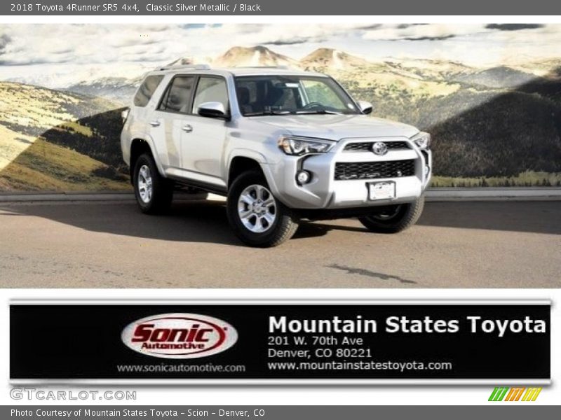 Classic Silver Metallic / Black 2018 Toyota 4Runner SR5 4x4