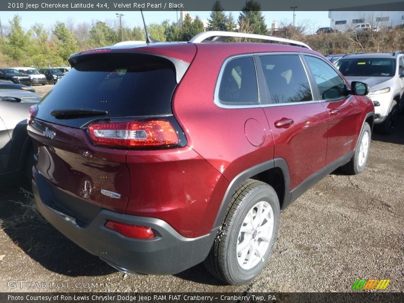 Velvet Red Pearl / Black 2018 Jeep Cherokee Latitude 4x4