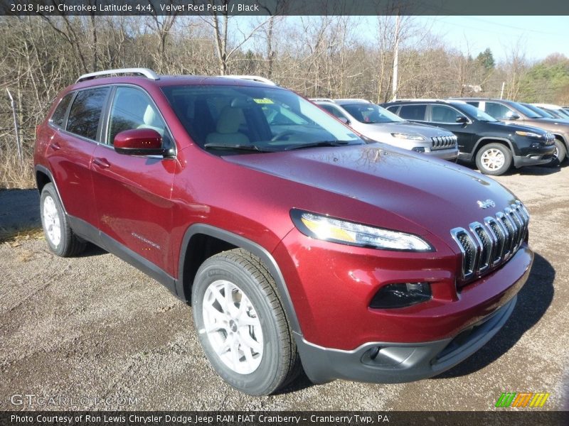 Velvet Red Pearl / Black 2018 Jeep Cherokee Latitude 4x4