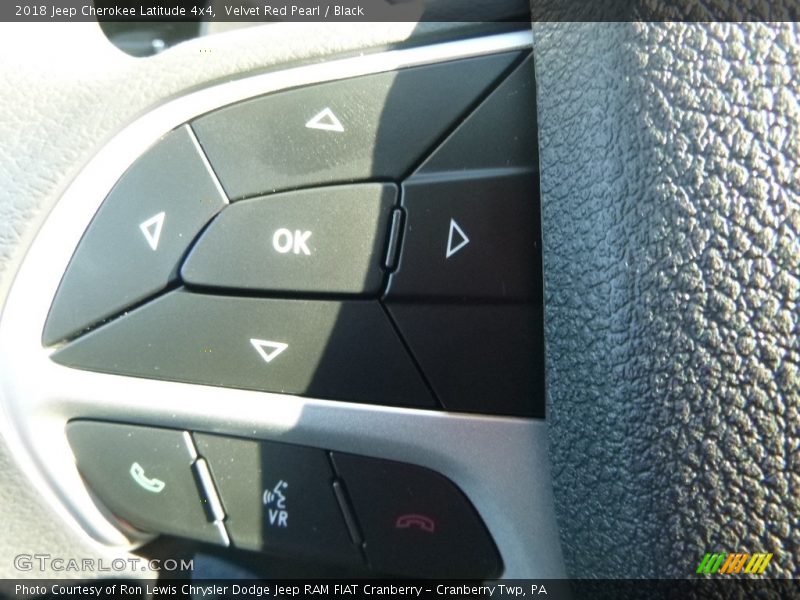 Velvet Red Pearl / Black 2018 Jeep Cherokee Latitude 4x4