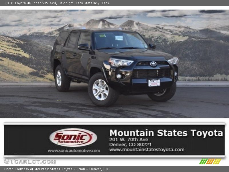 Midnight Black Metallic / Black 2018 Toyota 4Runner SR5 4x4