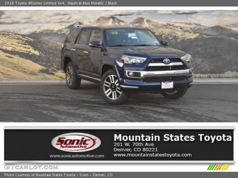 Nautical Blue Metallic / Black 2018 Toyota 4Runner Limited 4x4
