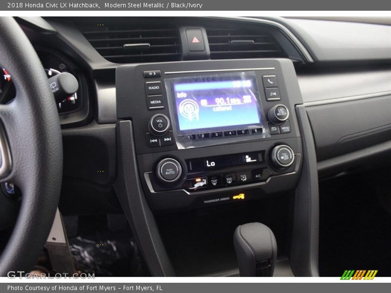 Modern Steel Metallic / Black/Ivory 2018 Honda Civic LX Hatchback