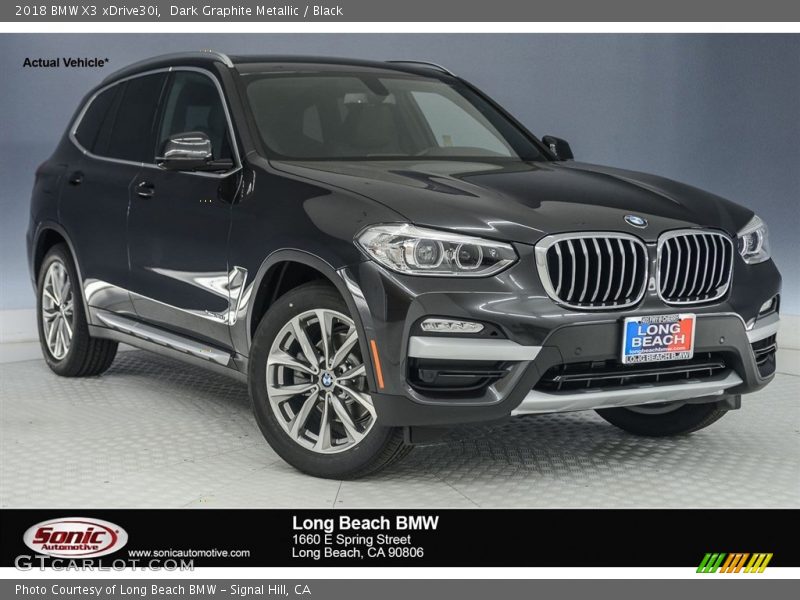 Dark Graphite Metallic / Black 2018 BMW X3 xDrive30i