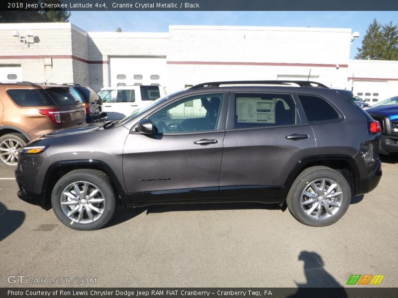 Granite Crystal Metallic / Black 2018 Jeep Cherokee Latitude 4x4