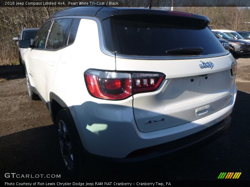 Pearl White Tri–Coat / Black 2018 Jeep Compass Limited 4x4