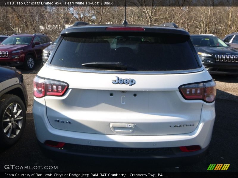 Pearl White Tri–Coat / Black 2018 Jeep Compass Limited 4x4