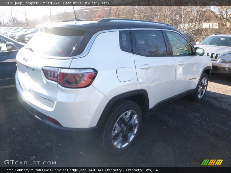 Pearl White Tri–Coat / Black 2018 Jeep Compass Limited 4x4
