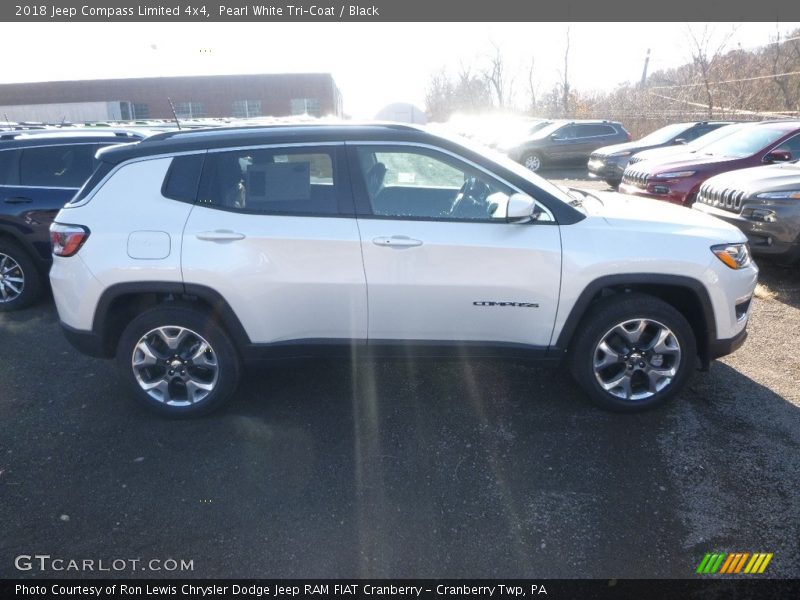 Pearl White Tri–Coat / Black 2018 Jeep Compass Limited 4x4