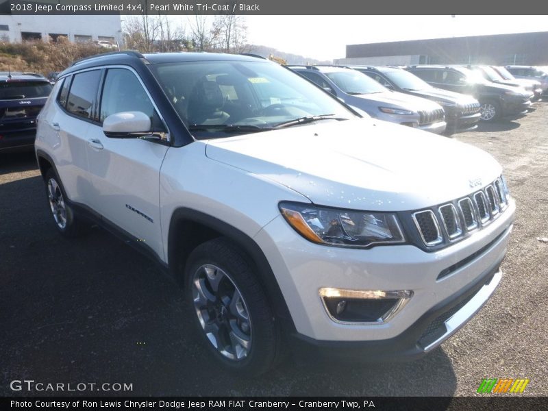 Pearl White Tri–Coat / Black 2018 Jeep Compass Limited 4x4