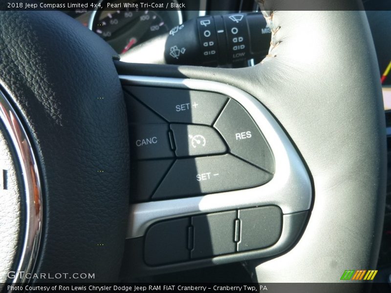 Pearl White Tri–Coat / Black 2018 Jeep Compass Limited 4x4