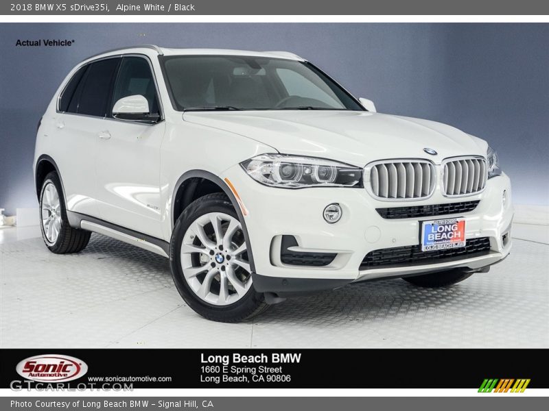 Alpine White / Black 2018 BMW X5 sDrive35i