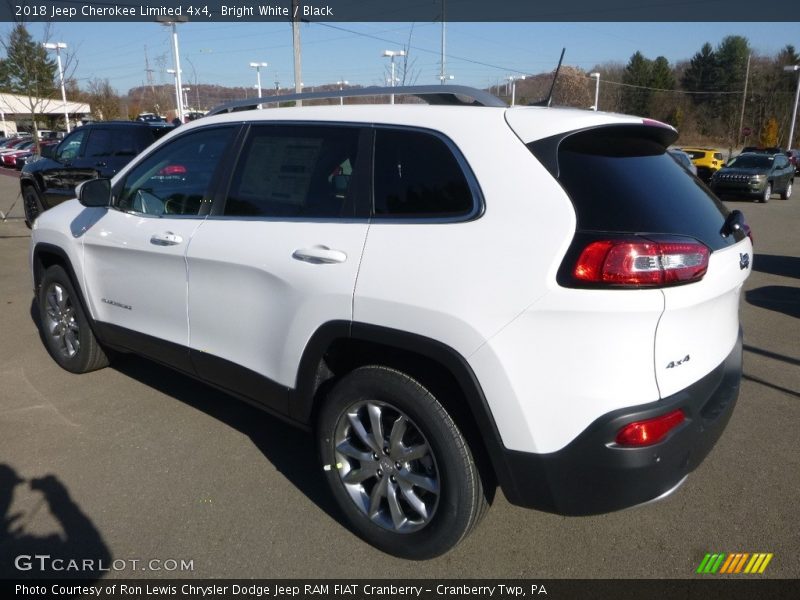 Bright White / Black 2018 Jeep Cherokee Limited 4x4
