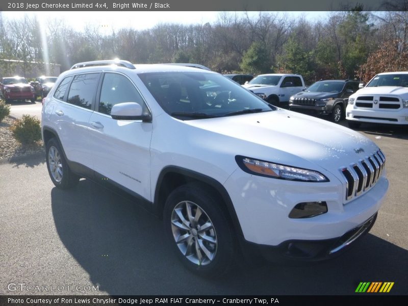 Bright White / Black 2018 Jeep Cherokee Limited 4x4