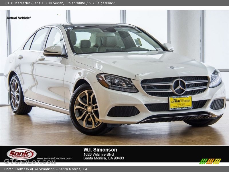 Polar White / Silk Beige/Black 2018 Mercedes-Benz C 300 Sedan