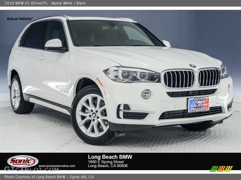 Alpine White / Black 2018 BMW X5 sDrive35i