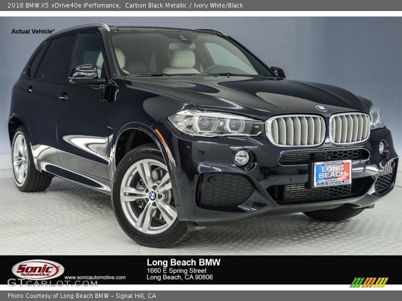 Carbon Black Metallic / Ivory White/Black 2018 BMW X5 xDrive40e iPerfomance