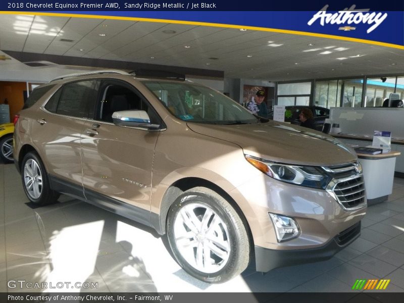 Sandy Ridge Metallic / Jet Black 2018 Chevrolet Equinox Premier AWD