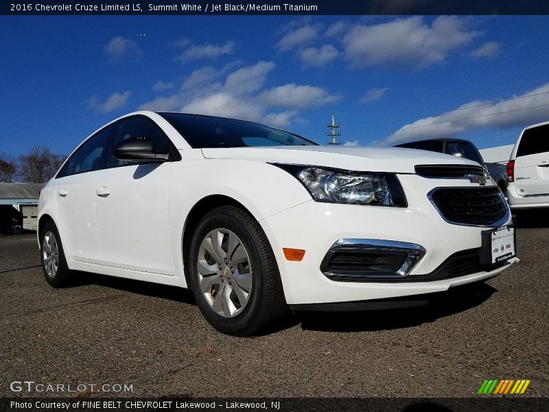Summit White / Jet Black/Medium Titanium 2016 Chevrolet Cruze Limited LS