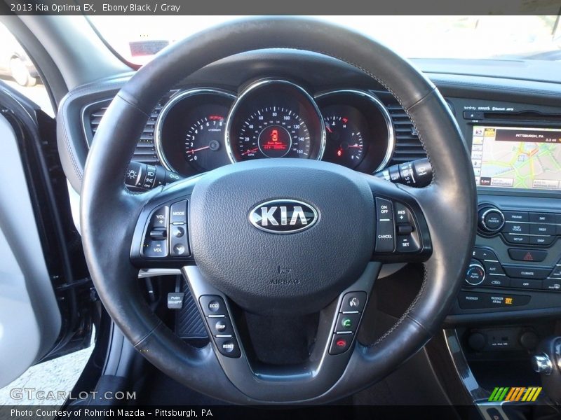 Ebony Black / Gray 2013 Kia Optima EX
