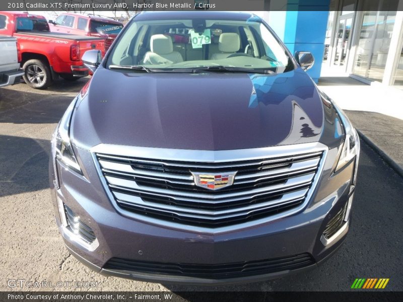 Harbor Blue Metallic / Cirrus 2018 Cadillac XT5 Premium Luxury AWD