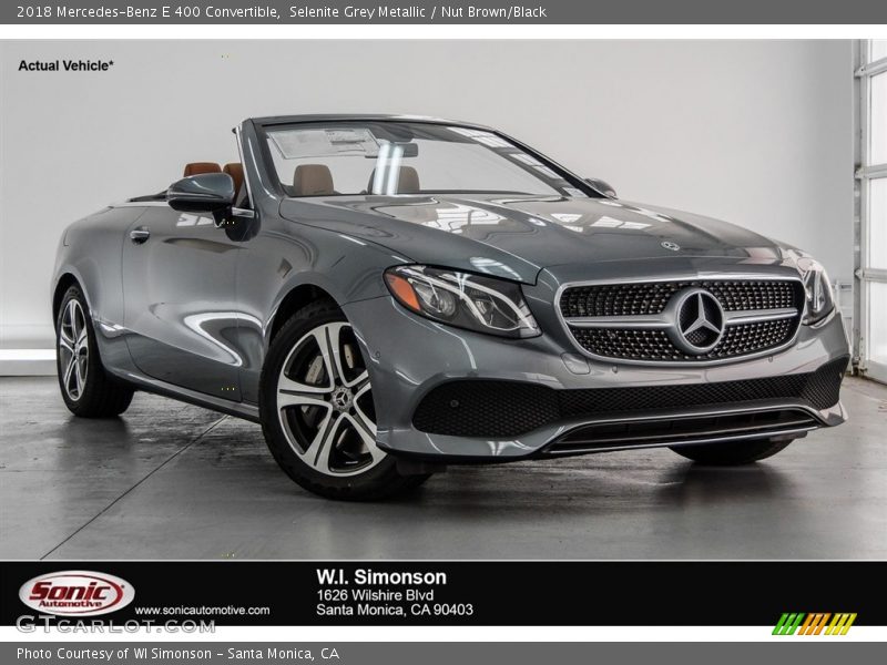Selenite Grey Metallic / Nut Brown/Black 2018 Mercedes-Benz E 400 Convertible