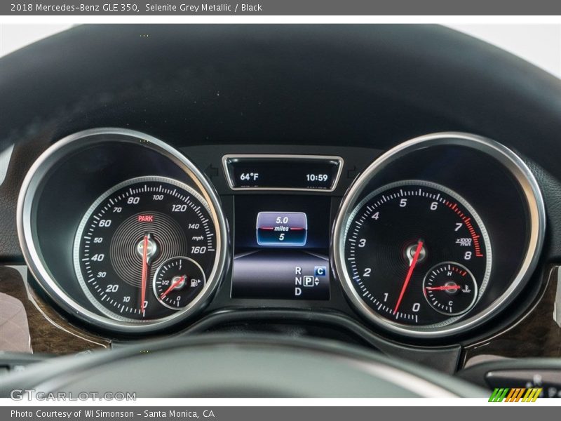 Selenite Grey Metallic / Black 2018 Mercedes-Benz GLE 350