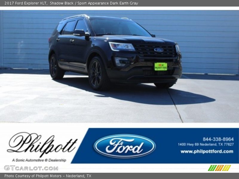 Shadow Black / Sport Appearance Dark Earth Gray 2017 Ford Explorer XLT