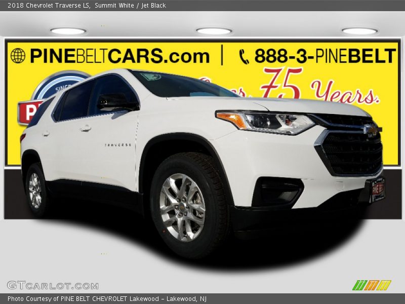 Summit White / Jet Black 2018 Chevrolet Traverse LS