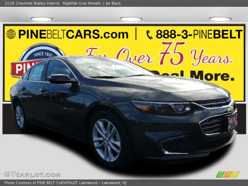 Nightfall Gray Metallic / Jet Black 2018 Chevrolet Malibu Hybrid