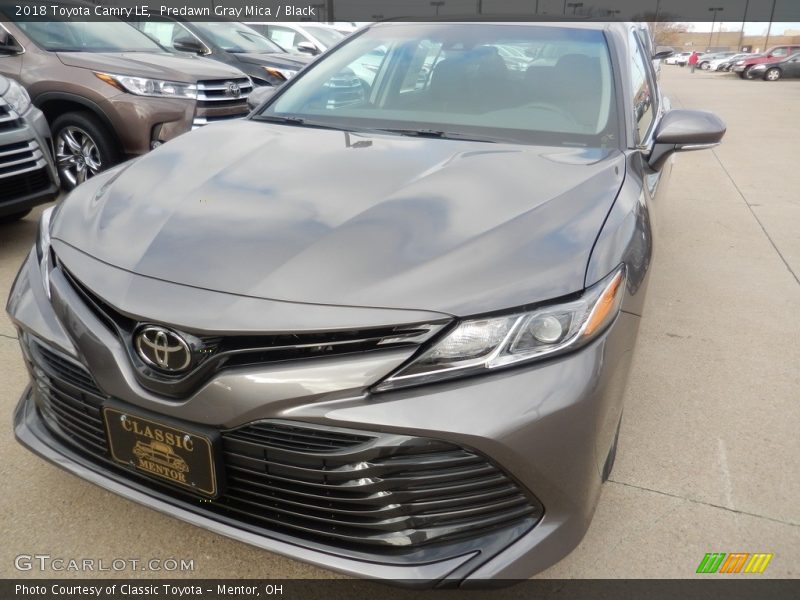 Predawn Gray Mica / Black 2018 Toyota Camry LE