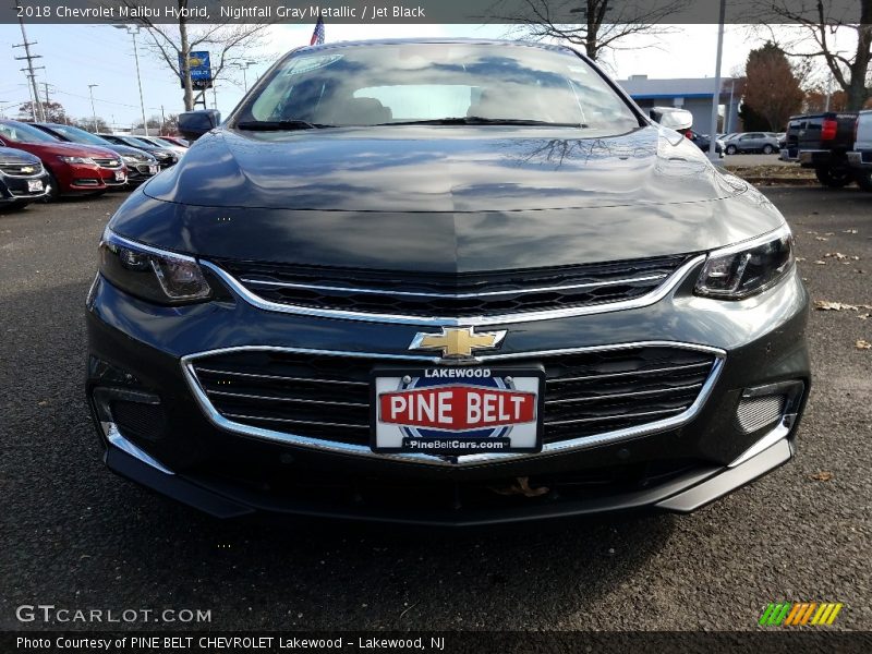 Nightfall Gray Metallic / Jet Black 2018 Chevrolet Malibu Hybrid