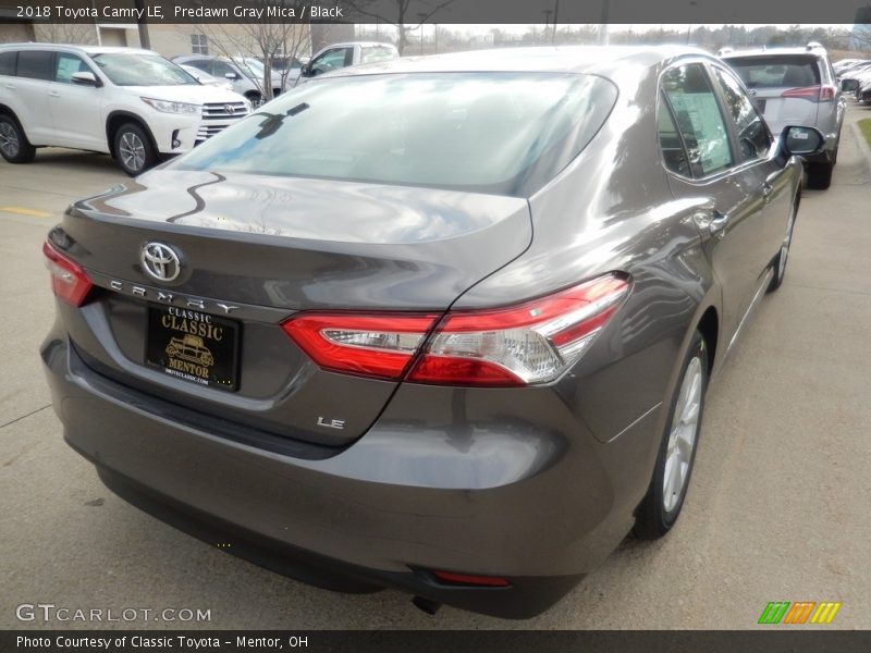 Predawn Gray Mica / Black 2018 Toyota Camry LE